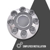 G-PLUS 17" Chrome Center Hub Caps - Compatible with 2006-2008 Dodge RAM 1500/2003-2012 Dodge RAM 3500