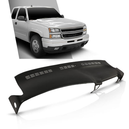 G-PLUS TPE Dashboard Dash Cover Molded Replacement Compatible with Chevy Silverado GMC Sierra 1500 2500 99-06/ Chevy Avalanche Suburban Tahoe GMC Yukon/XL 00-06, NOT Fit 2000 Denali Dash Board Black