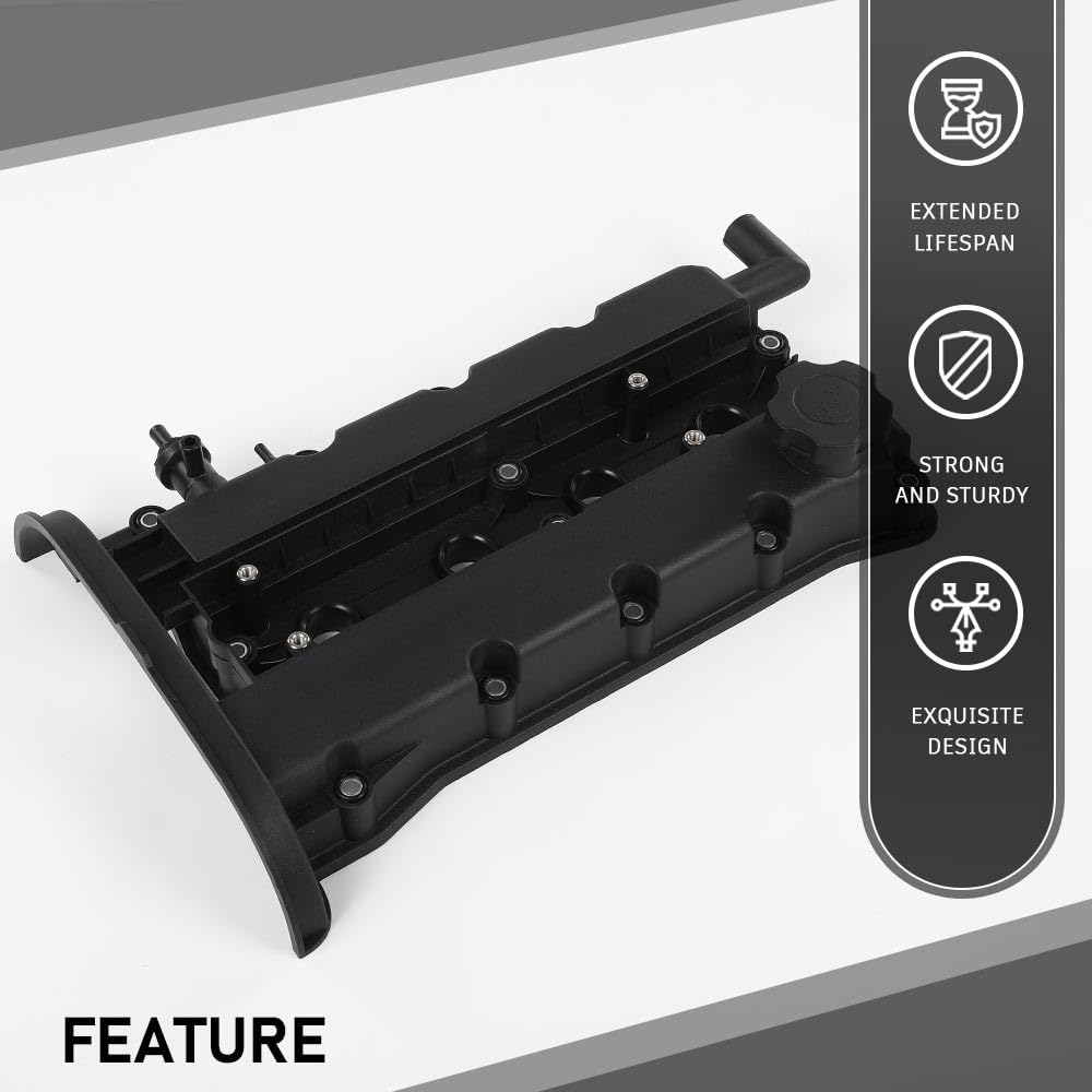 G-PLUS Engine Valve Cover w/Gasket & Cap Compatible with Chevy Aveo 2004 2005 L4 1.6L 96473698