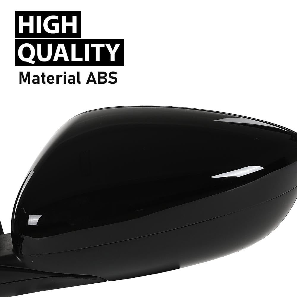 G-PLUS Power Mirror Left Driver Side Compatible with Honda Accord Sedan 2018-2022 1.5L 76258TVAA02 76251TVAA01ZJ HO1320328 Glossy Black 3-Pin Manual Folding