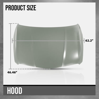 G-PLUS Hood Panel Compatible with Cadillac XTS 2018-2019 84448649, GM1230480 Gray