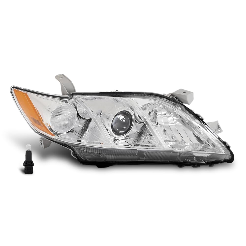 G-PLUS Headlight Assembly Front Headlamp Right Side Compatible with Toyota Camry 2007-2009 TO2502200, 20-6758-80, 20-6758-80-9, 206758801 OEM Fit Standard White