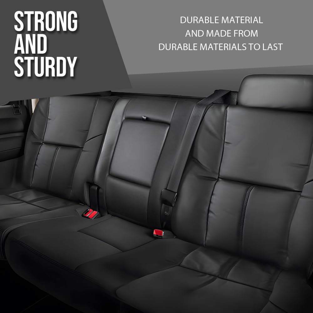 G-PLUS Seat Cover Compatible with Chevy Silverado/GMC Sierra 1500 2500HD 3500HD 2007 2008 2009 2010 2011 2012 2013 Black