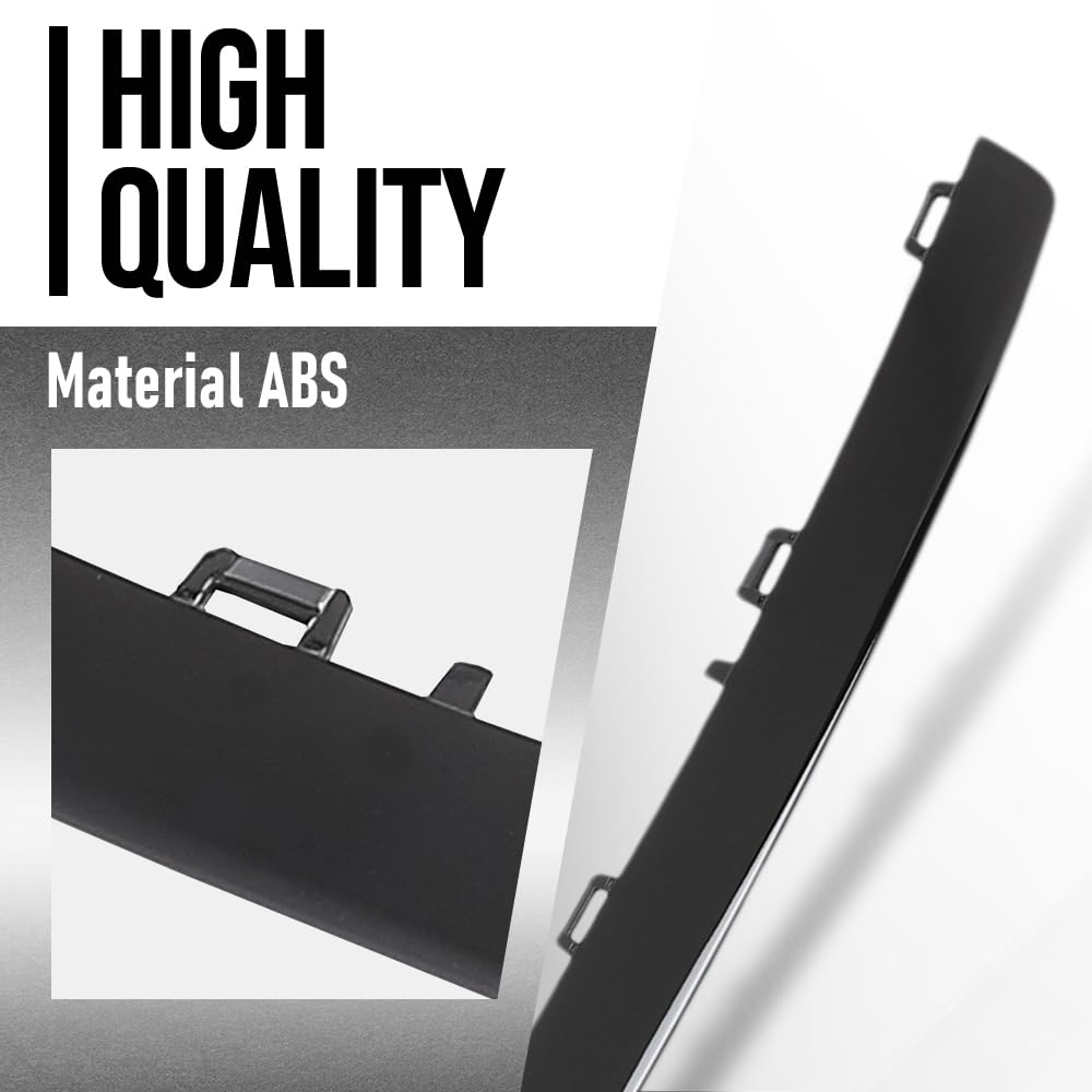 G-PLUS Front Bumper Face Bar Trim Molding Step Pad Fit Benz E43 AMG 4Matic 2017-2018, Fit Models w/o AMG Carbon Fiber Package, With AMG Styling Package and Night Package 2138857800 Glossy Black