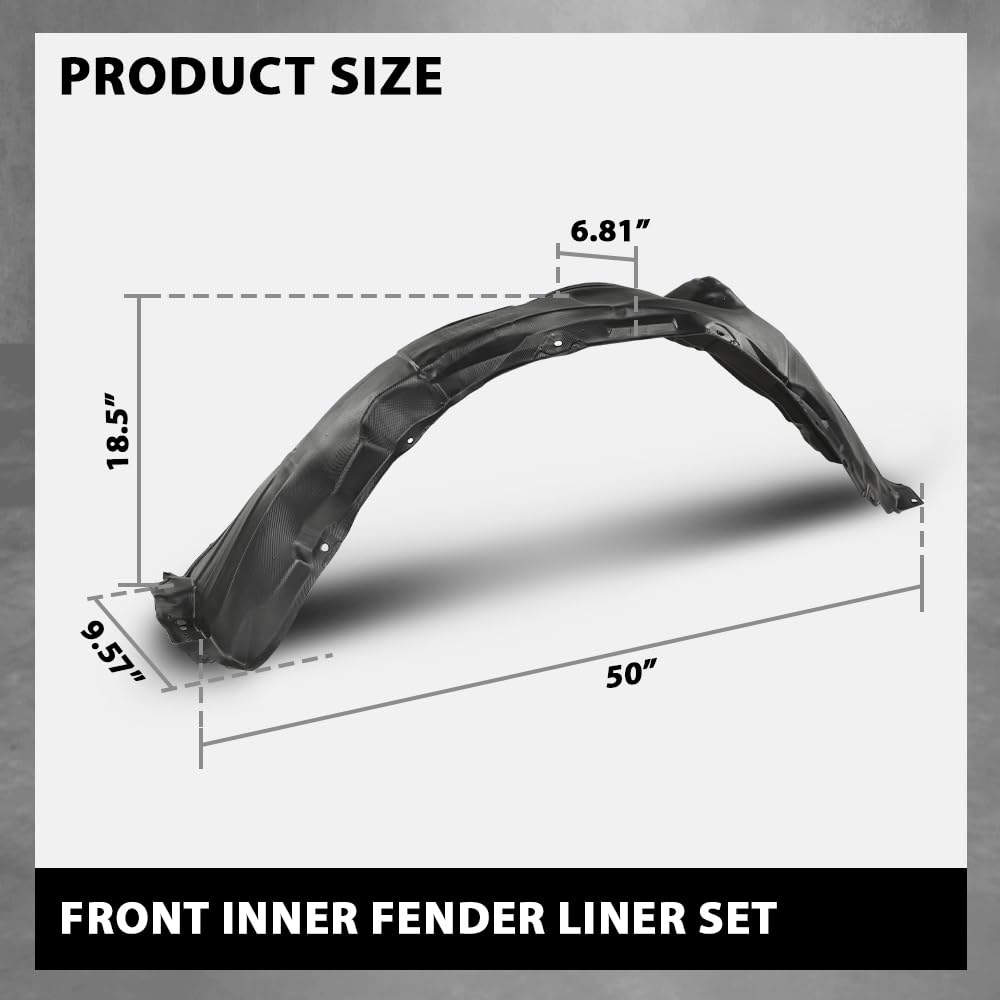 G-PLUS Front Inner Fender Liner Set Compatible with Toyota Camry L LE XLE 2012-2014,Fit Toyota Camry Hybrid 2012-2014 5387506120
