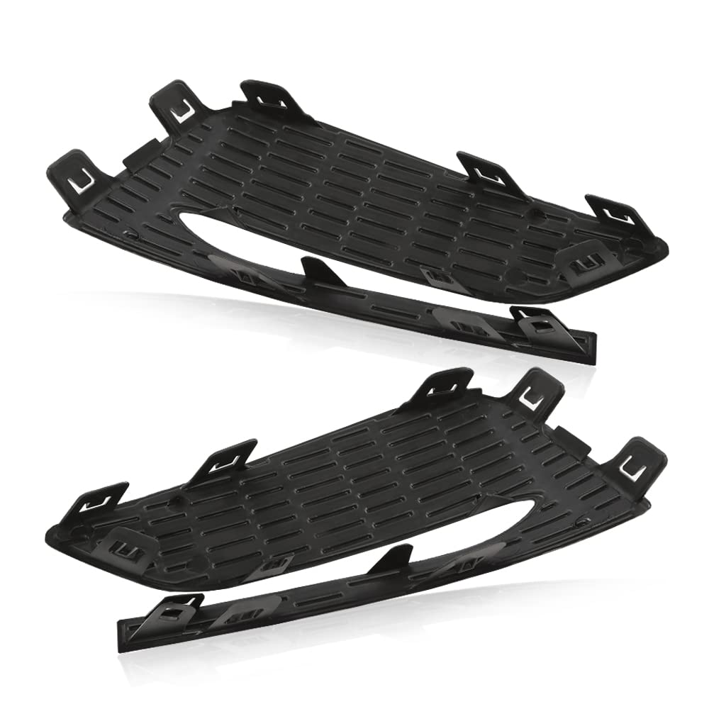 G-PLUS Fog Light Cover Cap Compatible with Chevy Cruze 2016 2017 2018 Black Left and Right Side Front Fog Lights Lamps Cover Frame (no fog lamp hole)
