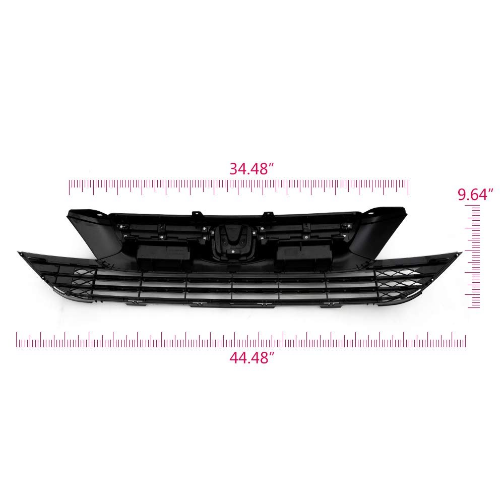 G-PLUS Bumper Grille for Honda CR-V 2007-2009 Front Upper Lower Mesh Front View