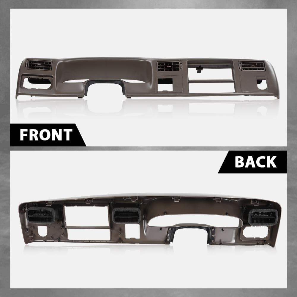 G-PLUS Cluster Radio Dash Trim Bezel Panel w/Hole Compatible with Ford F250 F350 Super Duty 1999-2004 Brown