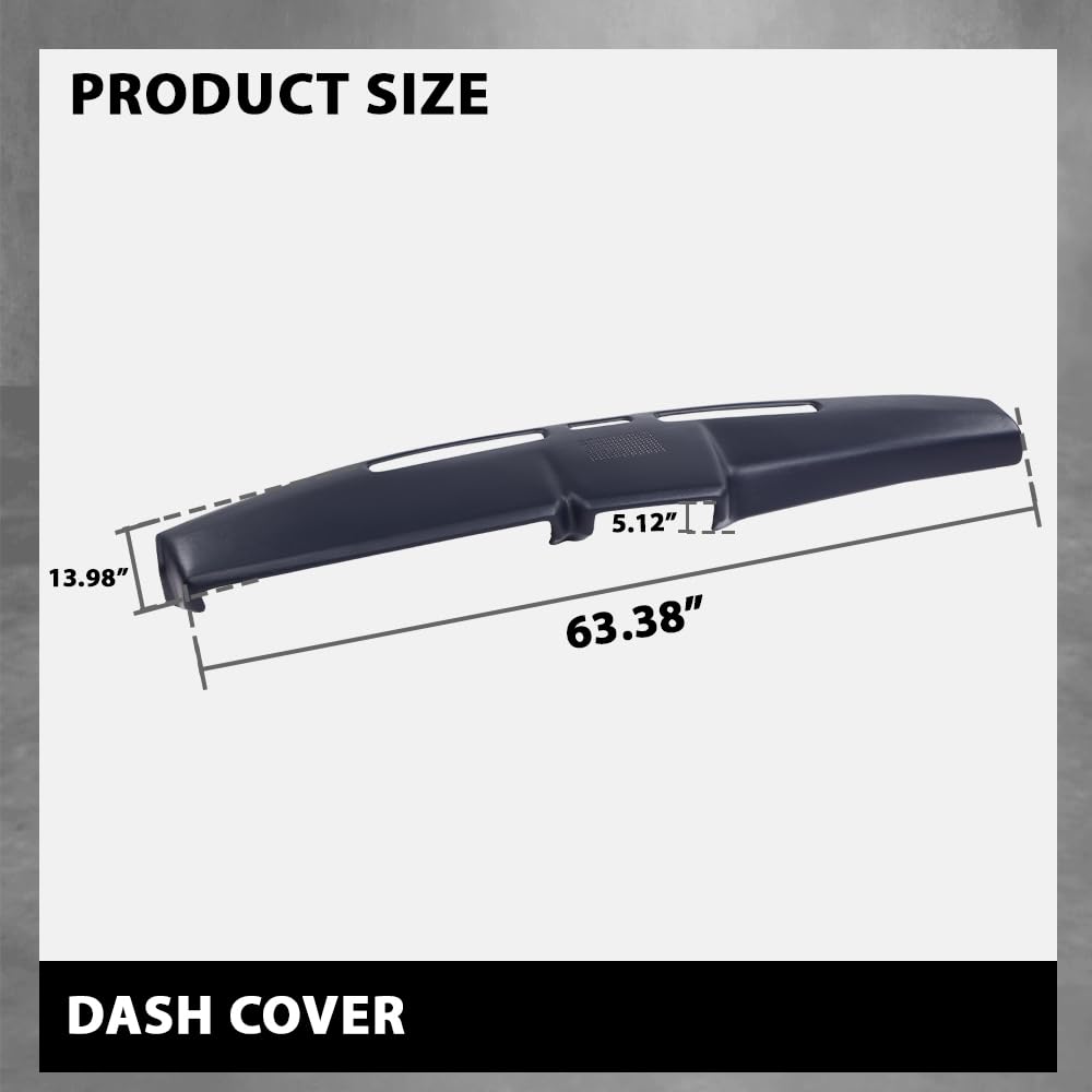 G-PLUS Dark Blue Dash Cover Compatible with Ford F100 F150 F250 F350 Bronco 1980-1986 Dashboard Cover