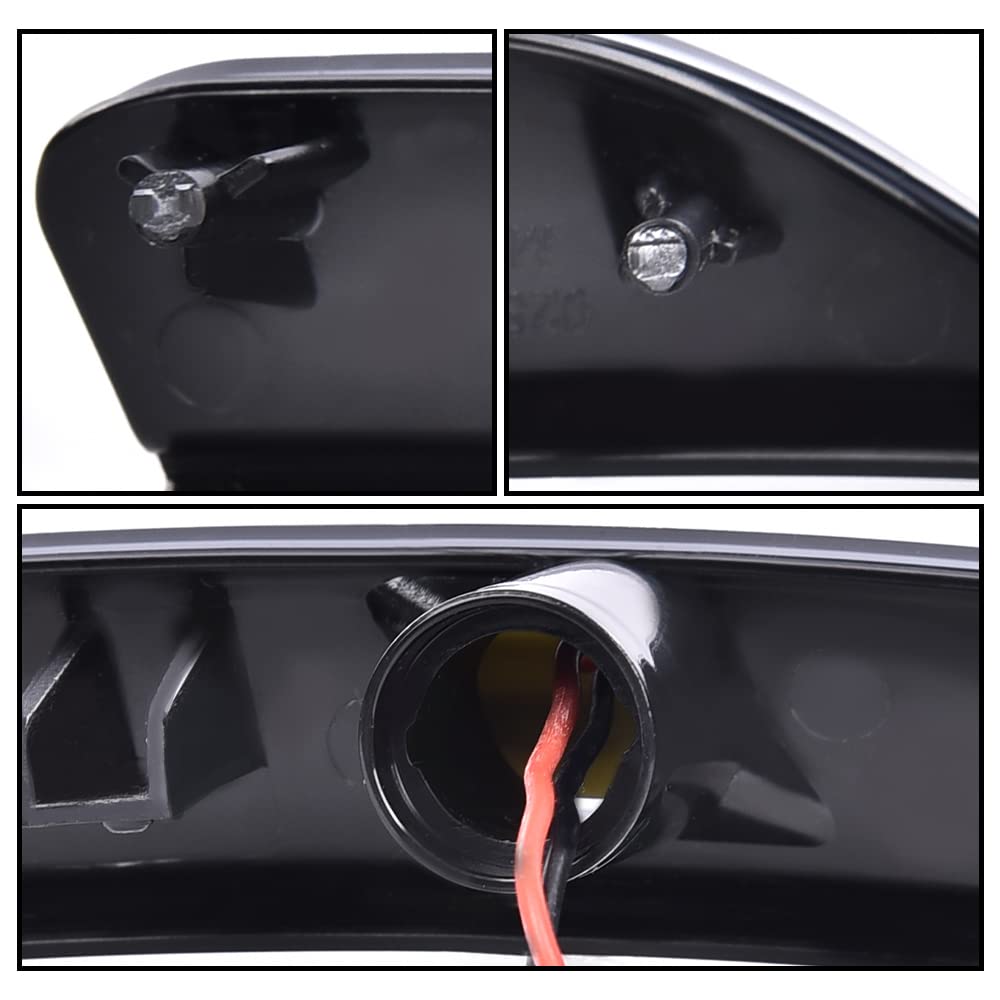 G-PLUS Side Marker Light Compatible with Chrysler 200 2015 2016 2017 68206450AA 68206449AA CH2551131 CH2550131 Front Left and Right Side Markers Corner Lamp Parking Light Cornerlight Smoked