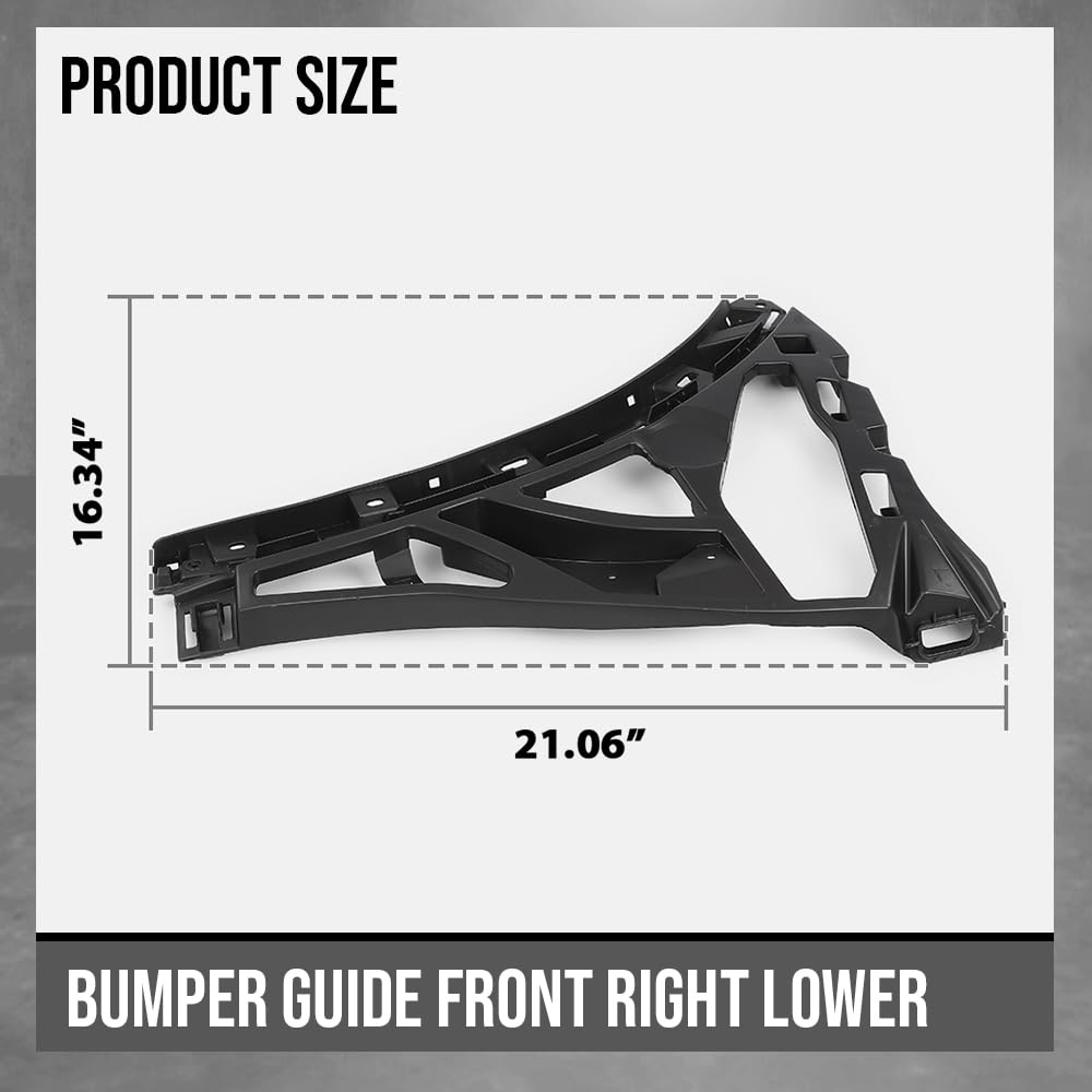 G-PLUS Bumper Cover Bracket Front Right Lower Side Compatible with Porsche Cayenne 2015 2016 2017 2018 95850517850, 958-505-178-50 Black
