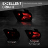 G-PLUS Outer Left+Right Side Tail Light Assembly Rear Brake Lamp Taillight Pair Compatible with Chevy Equinox 2022-2024 85608640, 85132582 Red
