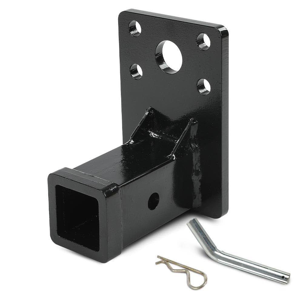 G-PLUS 2" Feet Steel Receiver Hitch with Hitch Pin Compatible with Hmmwv Humvee Military Black Powder Coated