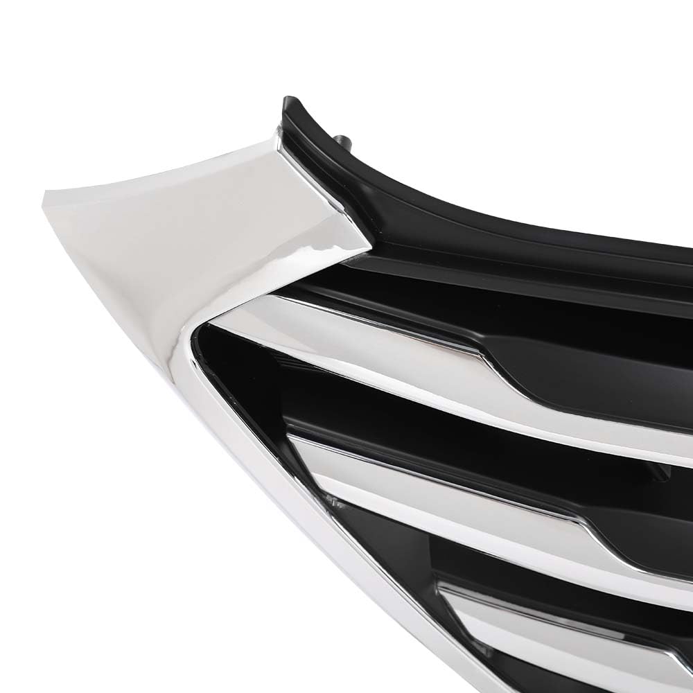 G-PLUS Front Upper Grille Grill Chrome Factory Style Compatible with Hyundai Tucson SE/ECO 2016-2018 HY1200189, 86350D3000RAM