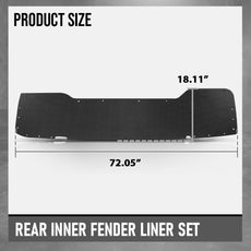 G-PLUS Fender Liner for Ford F350 1999-2010 Rear Dually Black Side View