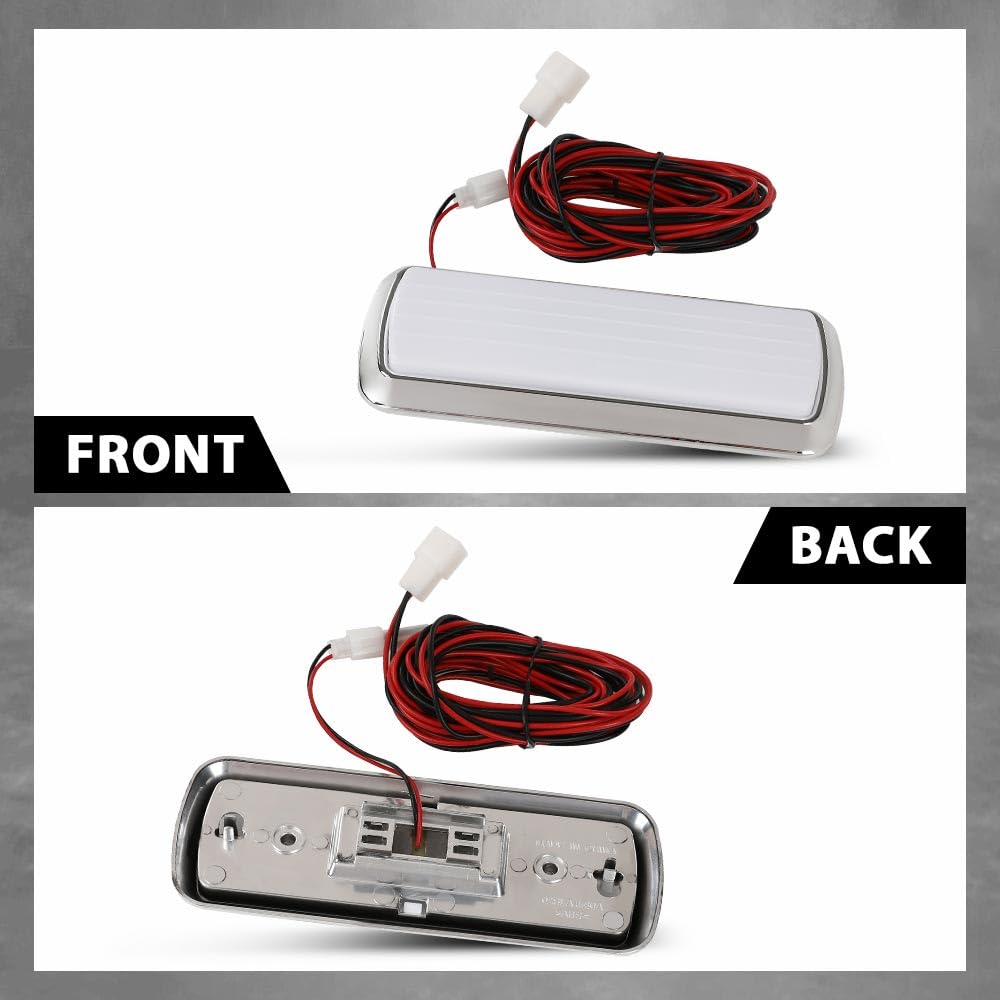 G-PLUS Dome Light Lamp Assembly LED Chrome Base Compatible with 1960-1972 Chevy GMC Pickup Truck C/K 10 20 30