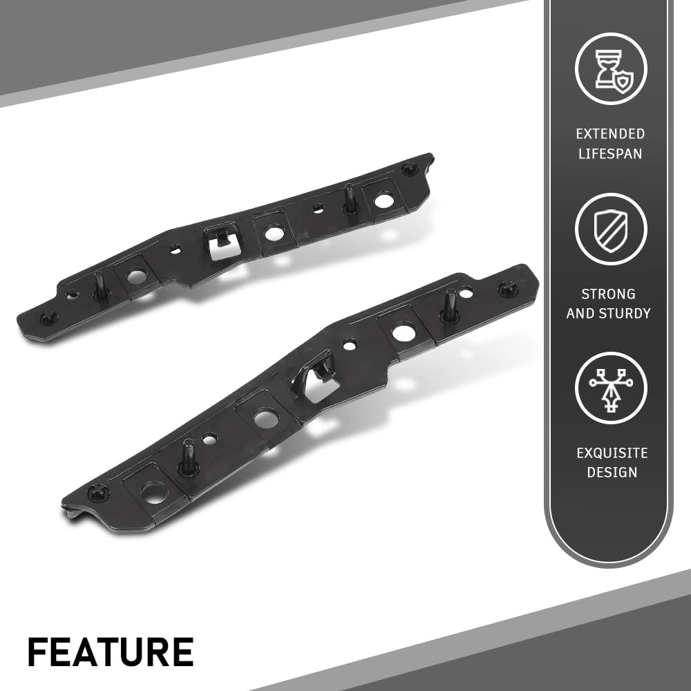 G-PLUS Front Bumper Retainer Set Compatible with Ford Explorer/Police Interceptor Utility Base 2016-2019 FB5Z17E814A, FB5Z17E814B, FO1043146, FO1042146 Black