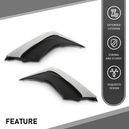 G-PLUS Bumper Trims Front LH&RH Pair Fit LX ES250 F Sport 2023-2024, Fit Model Without F Sport Package 5310506010, 5310606010, LX1039128, LX1038128 Chrome and Black