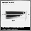 G-PLUS Pair Fender Vent Insert Chrome Molding Trim, Compatible with Ford Escape 2013-2015, LH Driver & RH Passenger Side, CJ5Z16228AB, CJ5Z16228AA, FO1267100, FO1266100