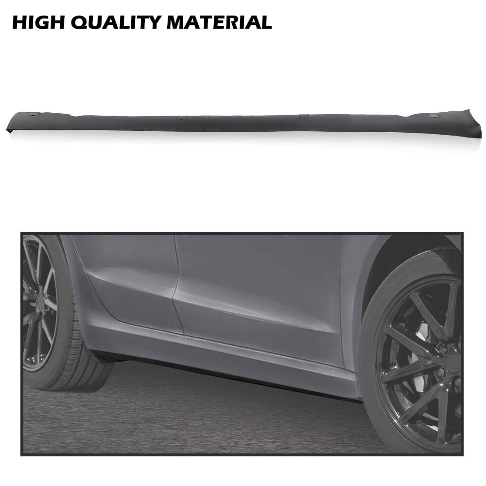 G-PLUS Right Door Side Skirt Molding Rocker Lower Cover Trim Compatible with Tesla Model 3 2017-2022 1089829-00-D 1089831-00-D