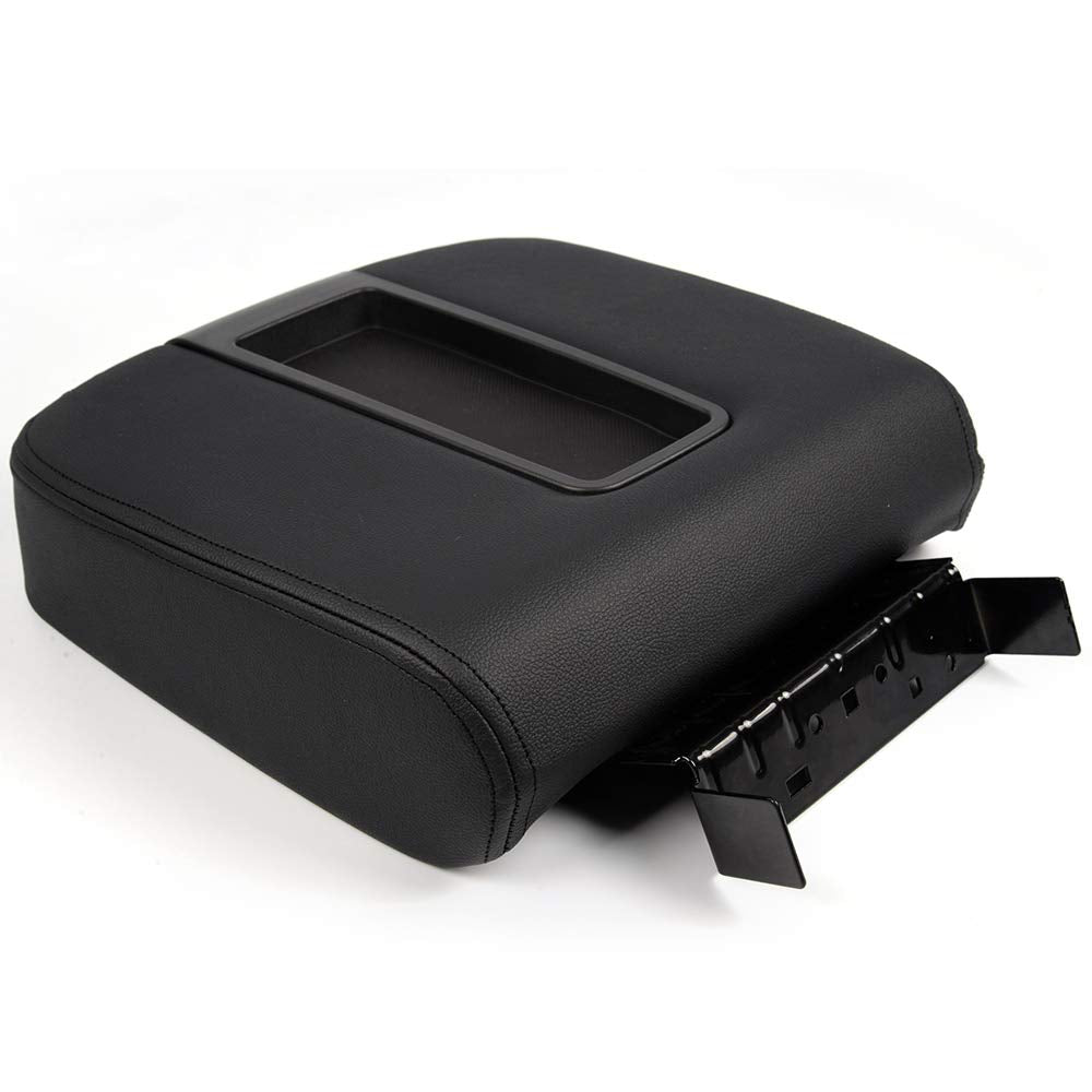 G-PLUS Front Center Console Armrest Lid Compatible with 2007-2014 Chevy GMC Silverado Sierra, Center Console Lid Assembly 15941534 19328718 15217111 (Black)