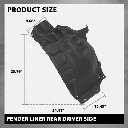 G-PLUS Fender Liner Rear Driver Side Compatible with Audi Q7 2017-2023 4M0821191G, AU1248147