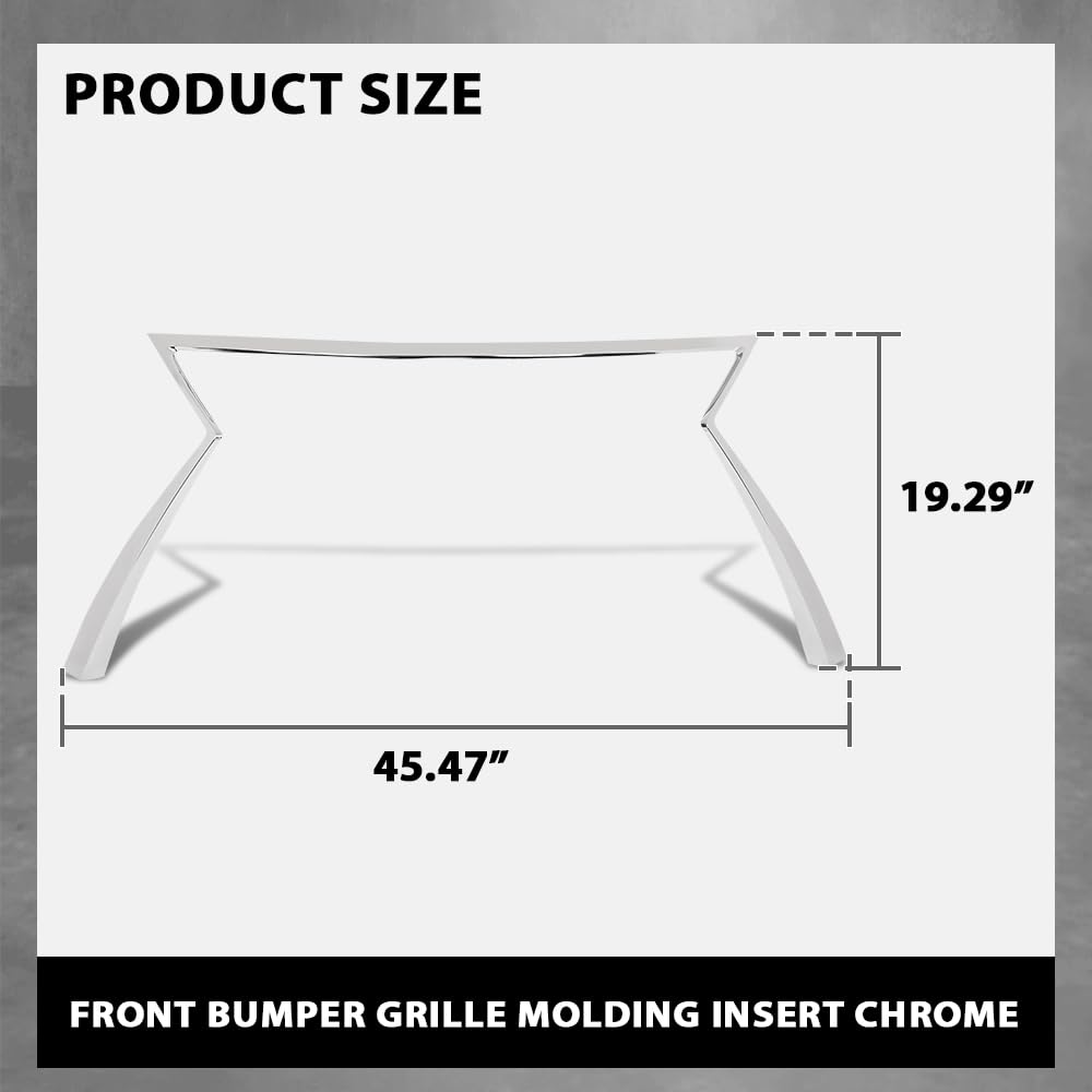 G-PLUS Front Bumper Grille Molding Insert Chrome Compatible with LX RX350 RX450h 2016-2019 LX1210114, 5312148130, 53121-48130, 5312148130 ABS Silver