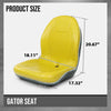 G-PLUS High Back Tractor Seat Compatible with John Deere Compact Utility Tractors: 655, 755, 756, 855 for 2305, 2320, 2520, 2720, Might Have to Replace Existing Kill Switch Yellow