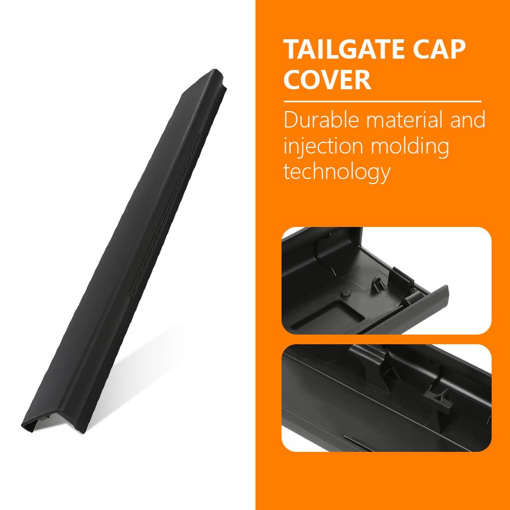 G-PLUS Flexible Step Tailgate Molding Trim Fit Ford F250 F350 2011 2012 2013 2014 2015 2016 Rear Flex Tailgate Cap Cover, 8C3Z9940602EA, 8C3Z-9940602-DA, Black