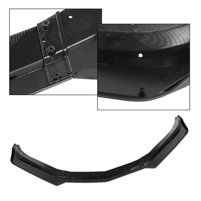G-PLUS Front Bumper Lip Splitter 1LE Style Compatible with Chevy Camaro LT/LS/RS/SS Models 2016-2023 (Will Not Fit ZL1 Bumper Models) Textured Carbon Fiber Black