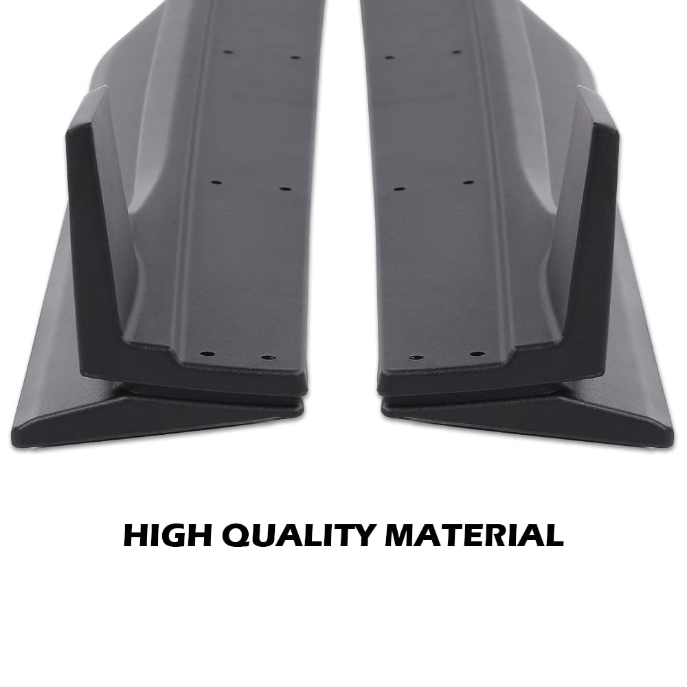 G-PLUS Side Skirt Extension Compatible with Ford Mustang 2015-2023 W/Winglet GT500 Style Matte Black Side Skirt Extension Rocker Panel Driver Passenger Side Black