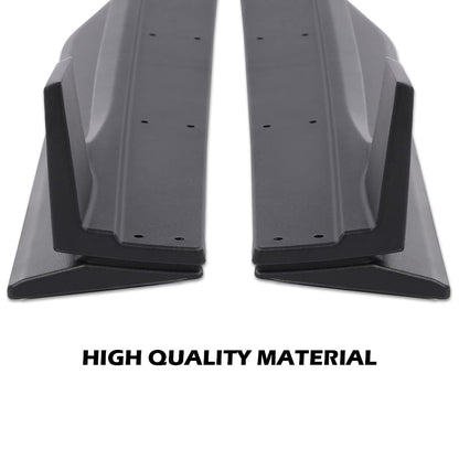 G-PLUS Side Skirt Extension Compatible with Ford Mustang 2015 2016 2017 2018 2019 2020 2021 2022 2023 W/Winglet GT500 Style Matte Black Side Skirt Extension Rocker Panel Driver Passenger Side Black
