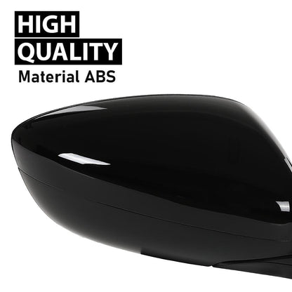 G-PLUS Power Mirror Driver and Passenger Side Compatible with Honda Accord Sedan 2018-2022 1.5L HO1320328 HO1321328 76208TVAA02 76258TVAA02 Glossy Black 3-Pin Manual Folding