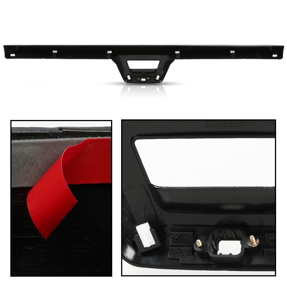G-PLUS Tailgate Cap Cover Top Molding Trim Spoiler w/Camera Hole Compatible with Chevy Avalanche 2007-2013/Fit Cadillac Escalade EXT 2007-2013 19354904 19354903 15902098 25865156 GM1994113 Textured
