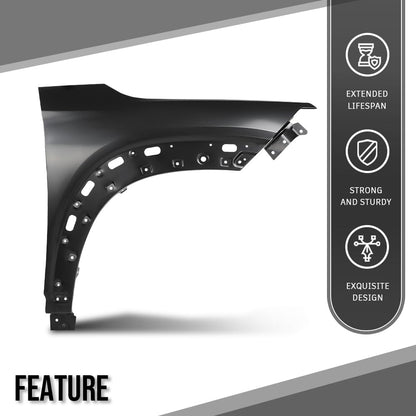 G-PLUS Fender Front Right Passenger Side Compatible with Chevy Trailblazer 2021-2026 Black