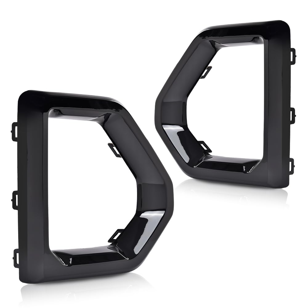 G-PLUS Front Fog Light Outer Bezel Cover Set Compatible with GMC Sierra 2019 2020 2021