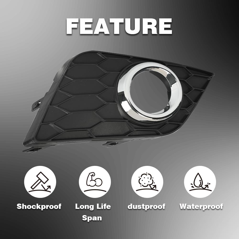 G-PLUS Front Bumper Fog Light Lamp Frame Covers w/Hole Compatible with Nissan Sentra 2016-2019 622564AF0B 622574AF0B NI1039142 NI1038142 LH&RH