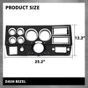 G-PLUS Dash Bezel Compatible with 1984-1987 Chevy GMC Truck Instrument Cluster Bezel w/Air Conditioning & Lower Column Cover (w/o Wiper Switch Hole) Replace for 14057869