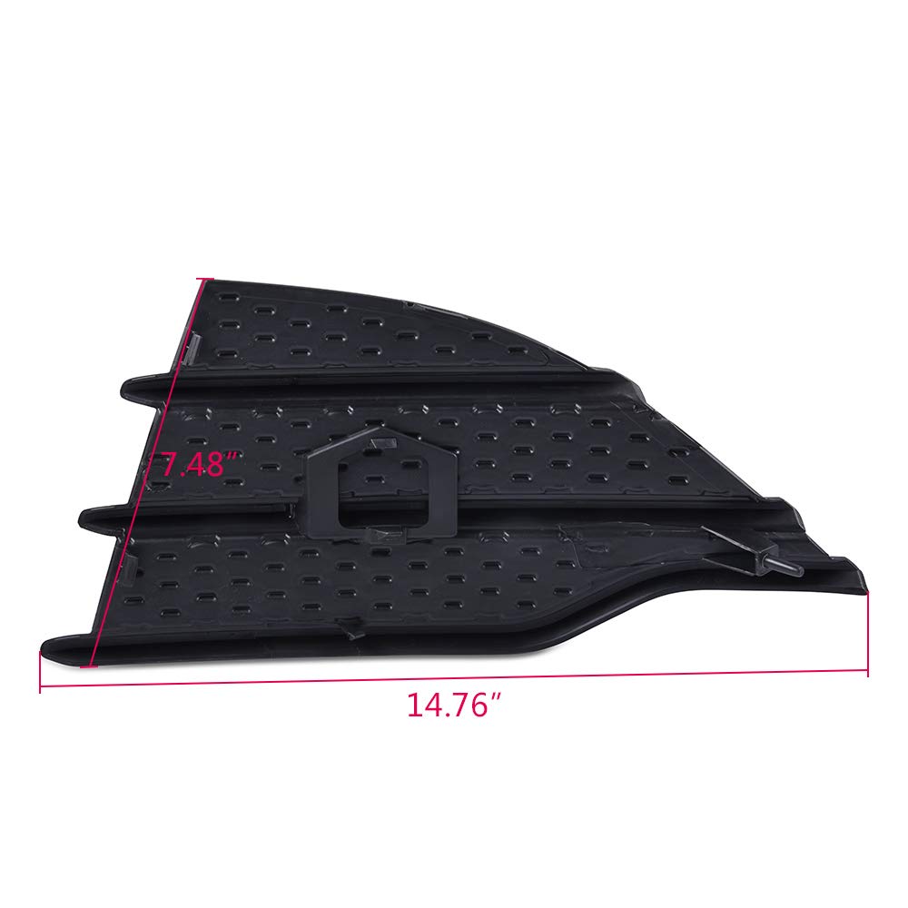 G-PLUS Front Lower Bumper Grill Cover Grille Insert Black Compatible with 2013-2016 Ford Escape S Sport Utility 4-DOOR Right Passenger Side FO1039124 CJ5Z-17E810-AA (American Version)