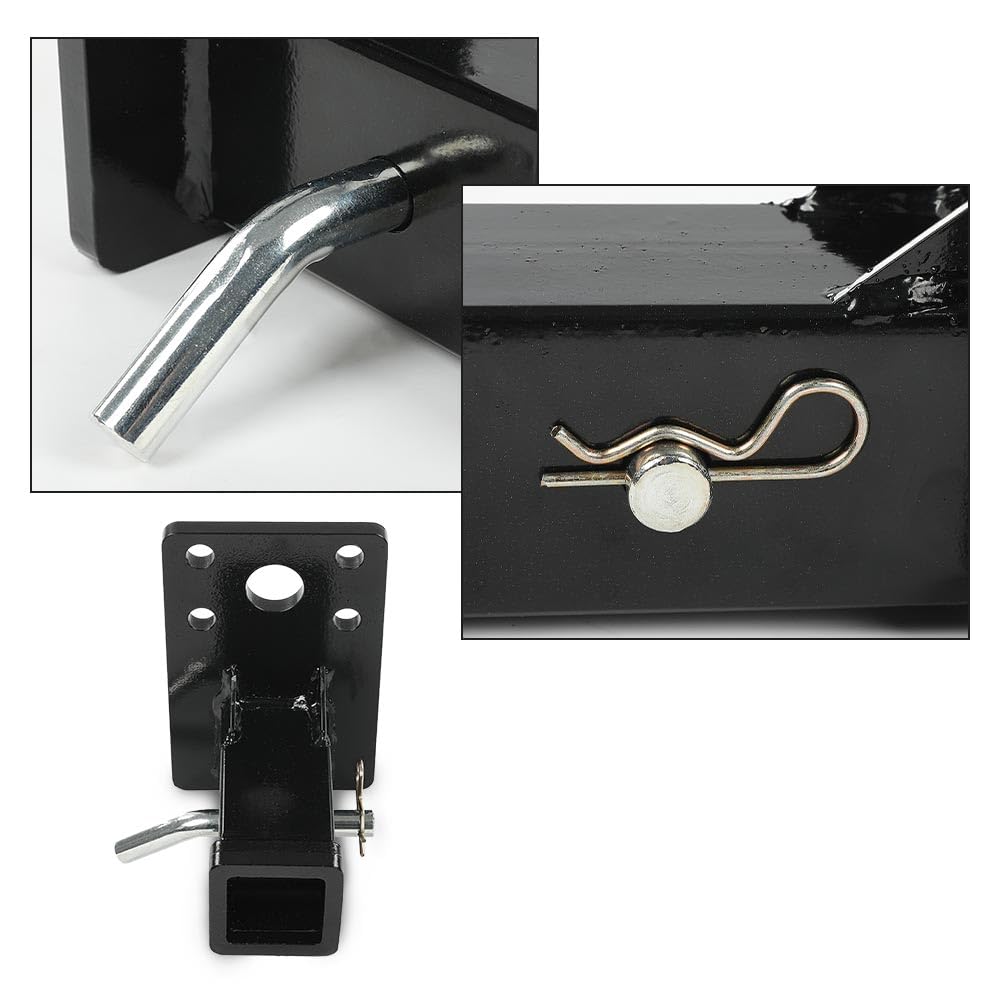 G-PLUS 2" Feet Steel Receiver Hitch with Hitch Pin Compatible with Hmmwv Humvee Military Black Powder Coated