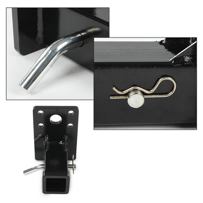 G-PLUS 2" Feet Steel Receiver Hitch with Hitch Pin Compatible with Hmmwv Humvee Military Black Powder Coated