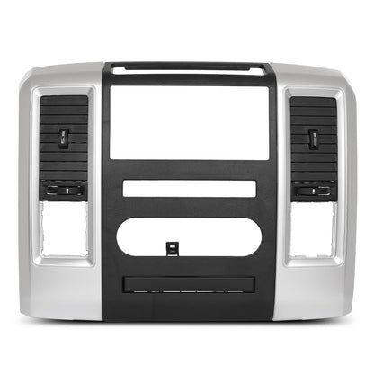 G-PLUS Radio Climate Control Bezel Trim Center Vent Compatible with Dodge Ram 2009 2010 2011 2012 Silver