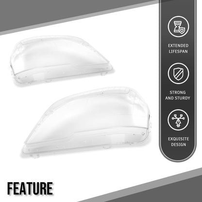 G-PLUS Headlight Lens Cover Compatible with Benz ML-Class W164 ML350 2009-2011 Left & Right Front Headlamp Lens Cover Clear