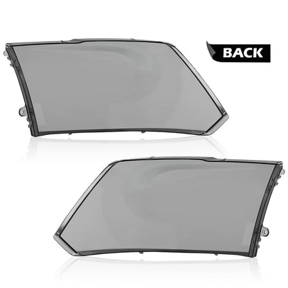 G-PLUS Housing Clear Corner Headlight Head Lamps Cover Smoke Compatible with 2009 2010 Dodge Ram 1500/2010 Dodge Ram 2500 3500 68001484AE 68001484AG
