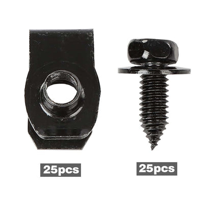 G-PLUS Fender Bolts & U Nuts 5/16-18 x 7/8" x 3/4" Washer 1/2" Hex Head 50pc