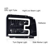 G-PLUS LED Bar Headlights Assembly Fit Ford F250 F350 F450 F550 Super Duty 2005-2007,Fit Ford Excursion 2005 Smoke Lens Black Housing DRL Headlamps w/Wiring,faros delanteros