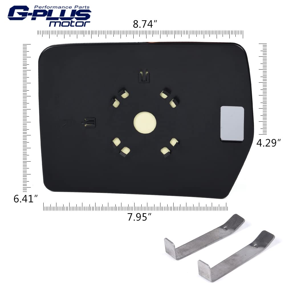 G-PLUS Power Mirror Glass Compatible With 2004-2010 Ford F150 Mark LT Pickup Truck,Exterior Mirror View Mirror Glass (Right Passenger Side)