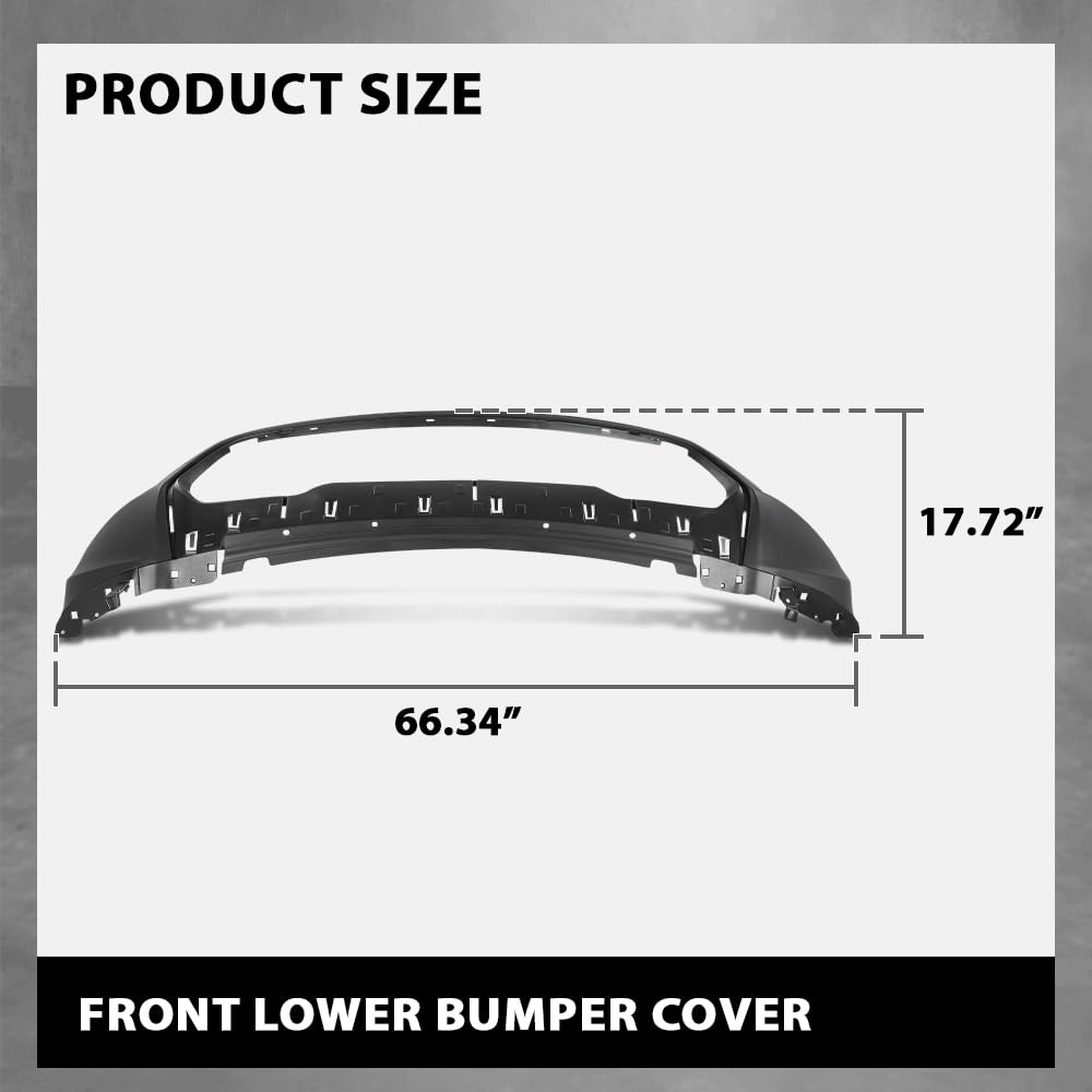G-PLUS Front Lower Bumper Cover, Compatible with Jeep Grand Cherokee 2014-2022, 68262001AA