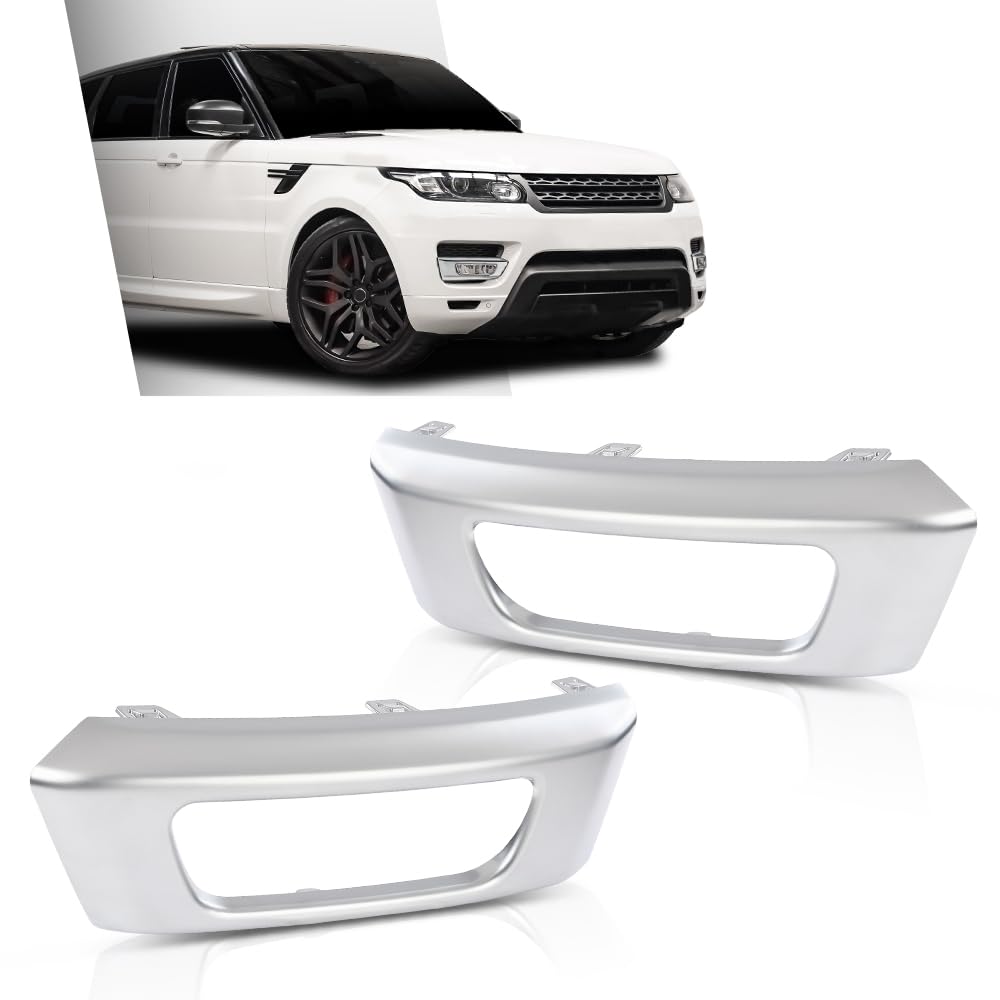 G-PLUS Front Right&Left Bumper Fog Light Trim Pair Compatible with Land Rover Range Rover Sport 2014-2017