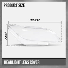 G-PLUS Headlight Lens Cover Pair for BMW Z4 E89 2009-2016 Clear Side View